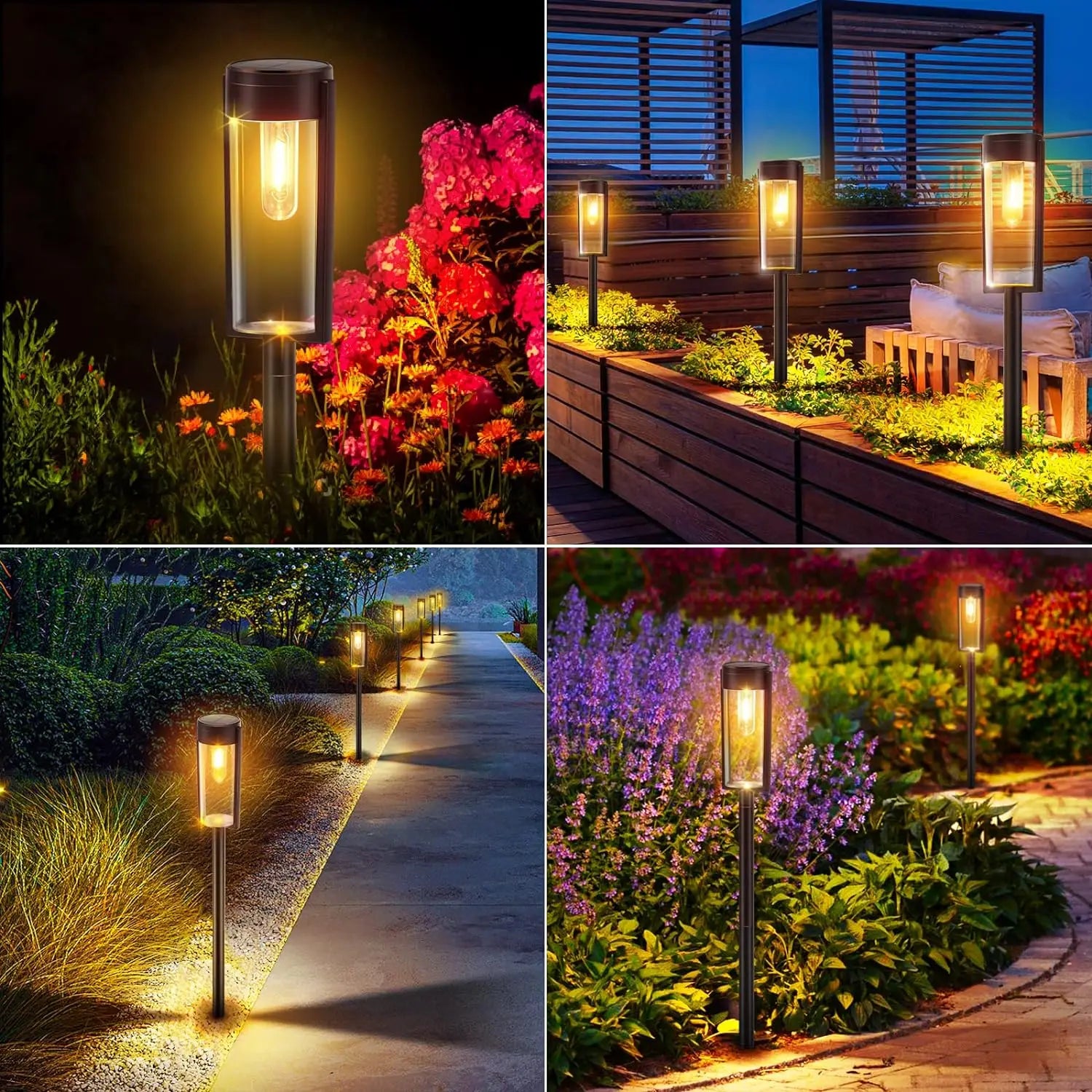 6/12 Pack Solar Pathway Lights Outdoor Auto On/Off Landscape - Get Outside Today 25