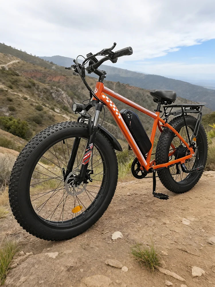 Orange 1000W Electric Bike For Adults 48V 15Ah Fat Tire Mountain Ebike 31 MPH - Get Outside Today 25