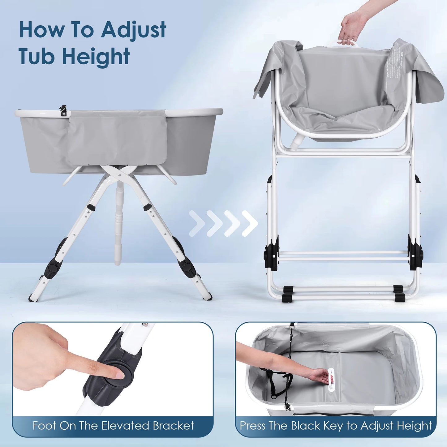 Portable Pet Bathtub Foldable Elevated Small Medium Dog Bath Tubs for Bathing Shower Grooming Dog Washing Pool for mascotas - Get Outside Today 25