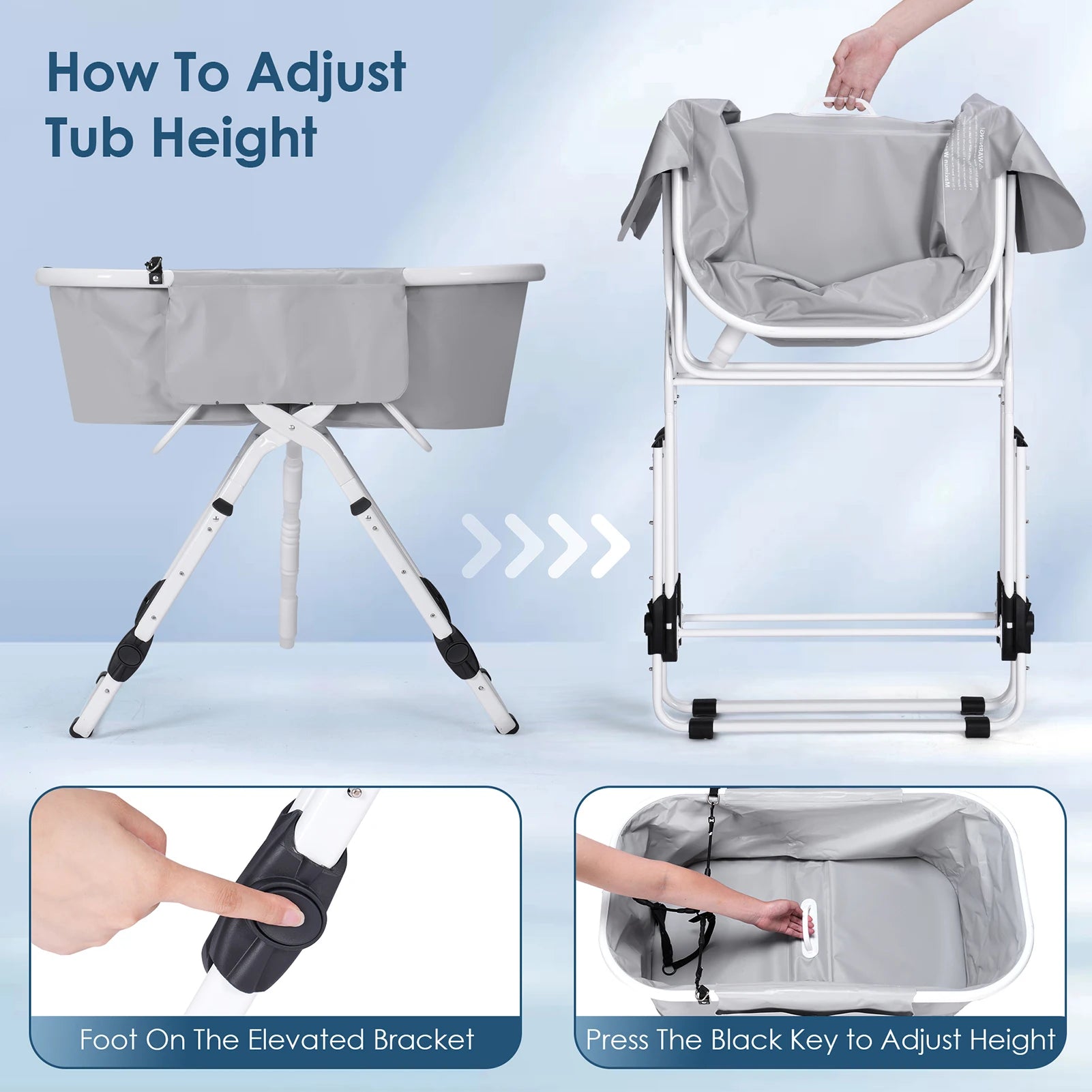 Portable Pet Bathtub Foldable Elevated Small Medium Dog Bath Tubs for Bathing Shower Grooming Dog Washing Pool for mascotas - Get Outside Today 25