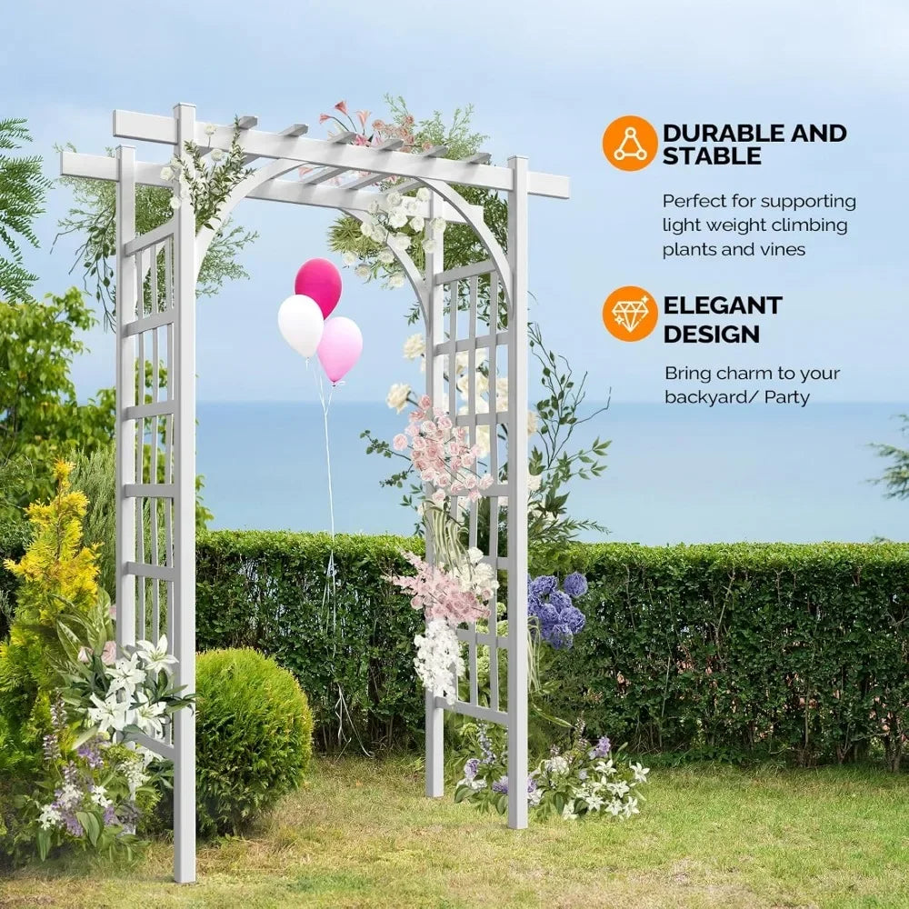 PVC Wedding Arch Garden Arbor Backdrop For Outdoor Ceremony - Get Outside Today 25