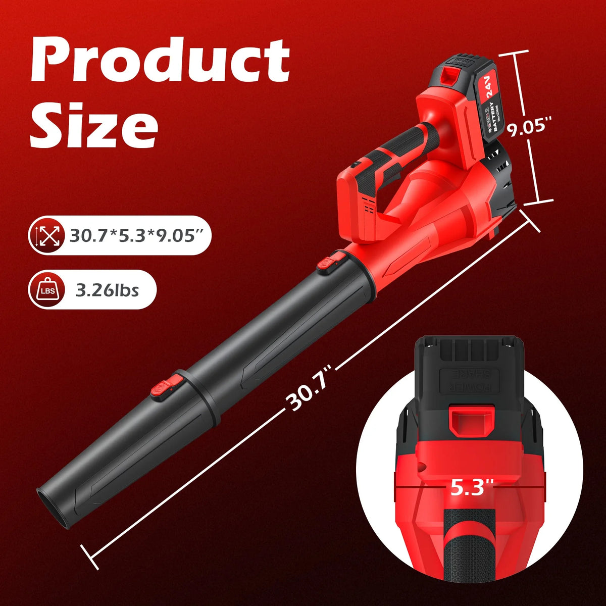21V High Power Cordless Leaf Blower With Dual 6.0Ah Batteries For Yard - Get Outside Today 25