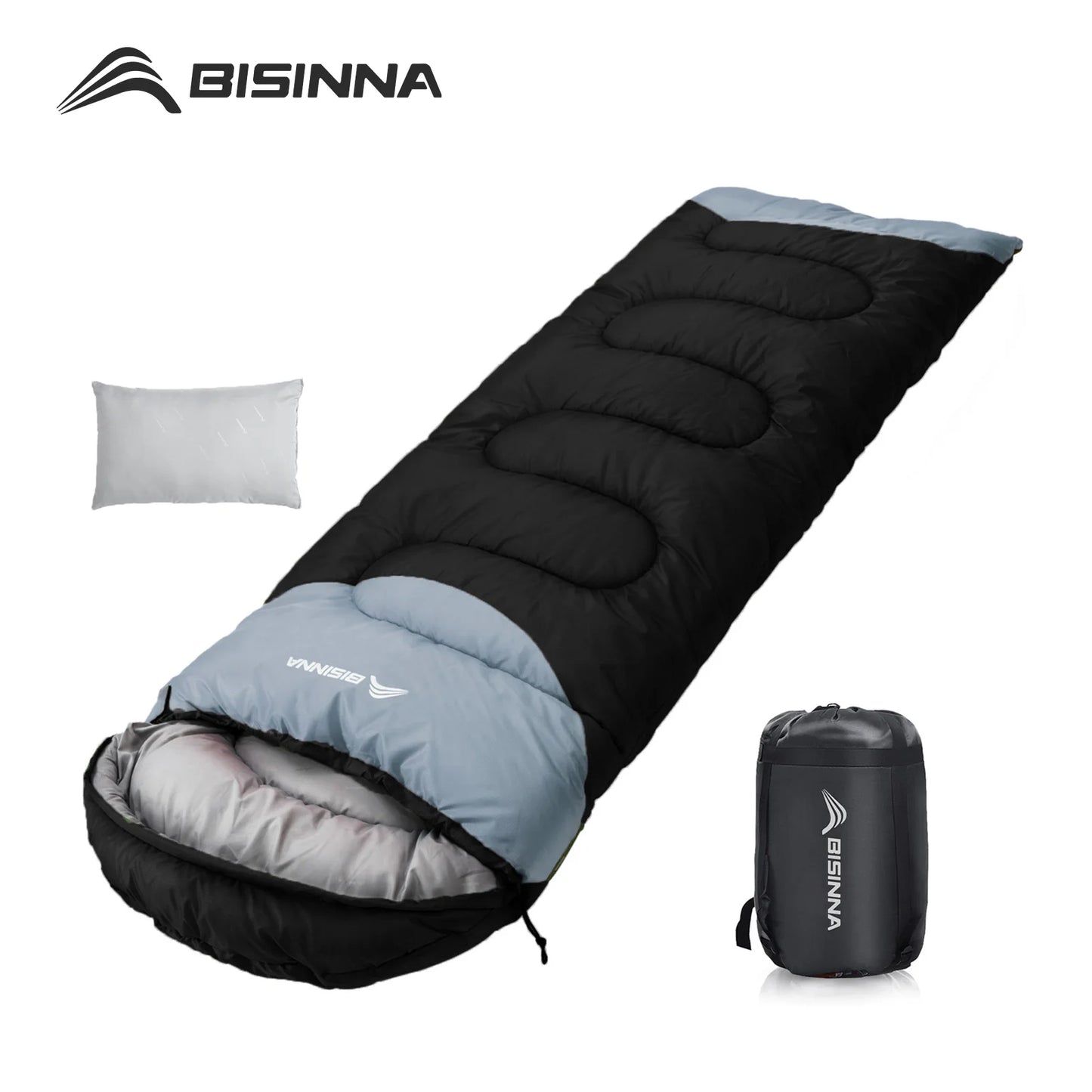BISINNA Ultralight Outdoor Camping Sleeping Bag Waterproof Winter Warm Backpacking With Pillow For Traveling And Hiking
