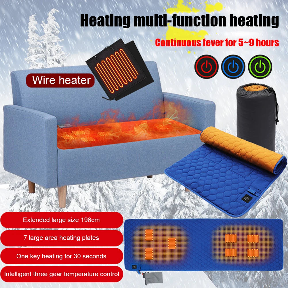 Winter USB Heating Sleeping Mat For Camping Foldable Temperature Mattress - Get Outside Today 25