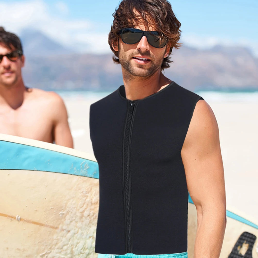 Men 3mm Neoprene Wetsuit Vest For Surfing Snorkeling