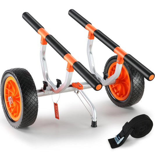 VEVOR Kayak Cart 450 Pounds Detachable Canoe Trolley Cart with 12 Inch Tires Adjustable Width for Paddleboards Float Mats and Jon Boats - Get Outside Today 25