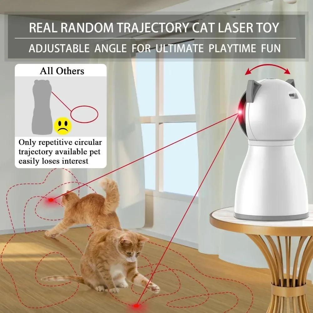 Laser Cat Toys for Indoor Cats The Fourth Generation Real Random Trajectory Motion Activated Rechargeable Automatic Cat Laser Toy
