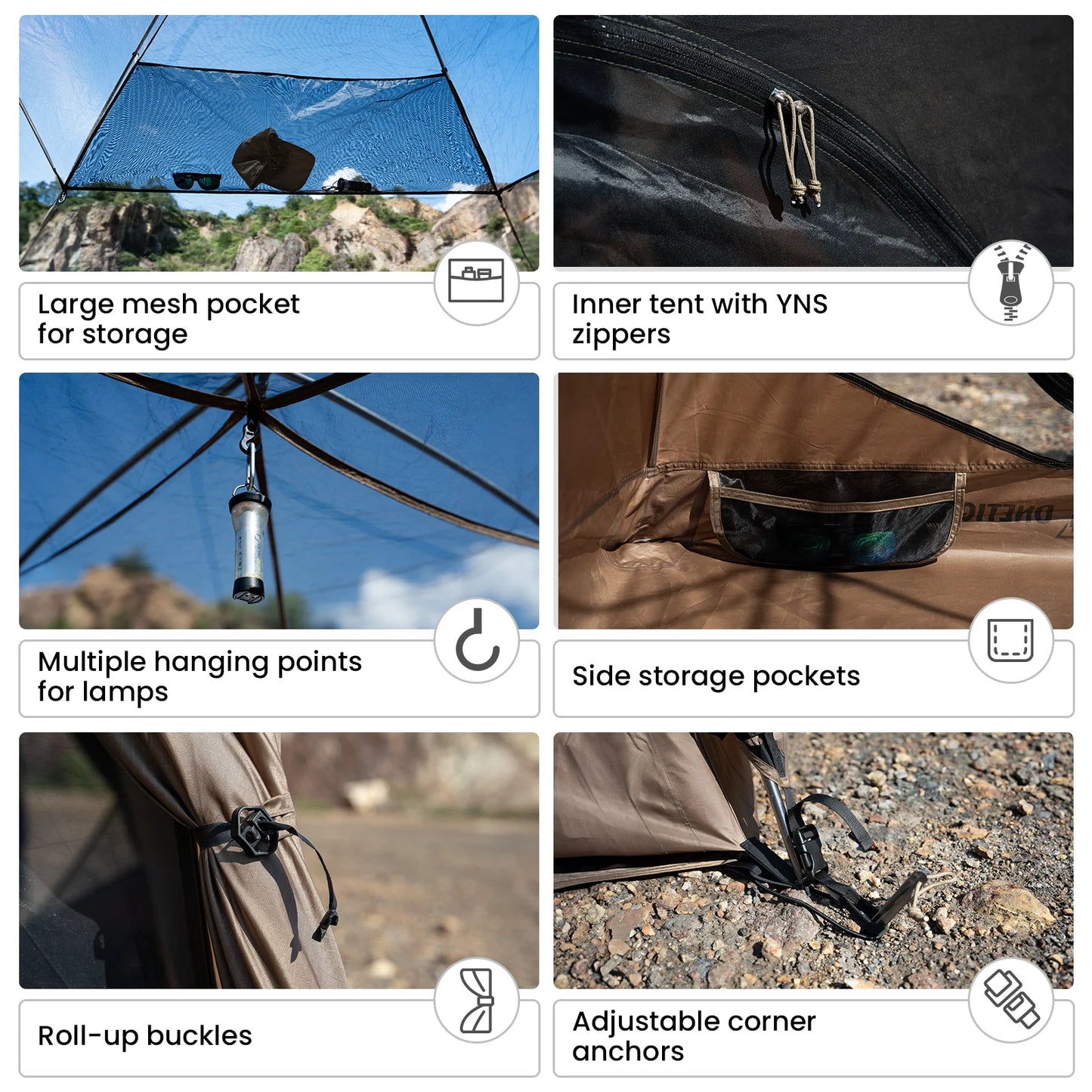 OneTigris Jovian Tent 4 Person Dome 3 Season Shelter Mat