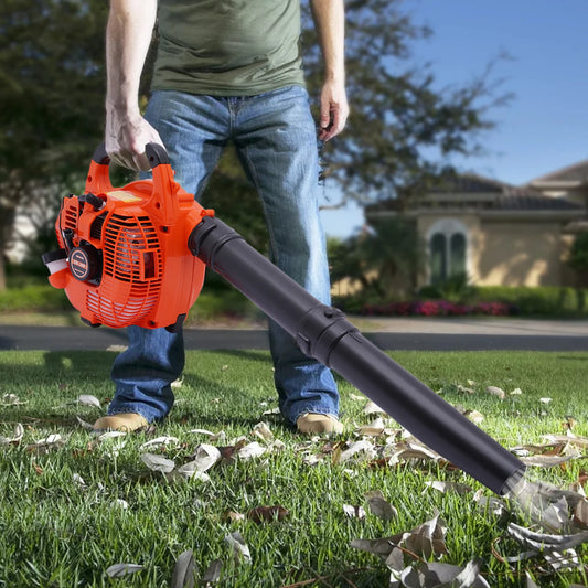 Gas Leaf Blower 25.4CC 2-Stroke 4.59ft³/h Commercial Handheld Gas Leaf Blower Grass Lawn Yard Dust Blowing Cleaning Tool - Get Outside Today 25
