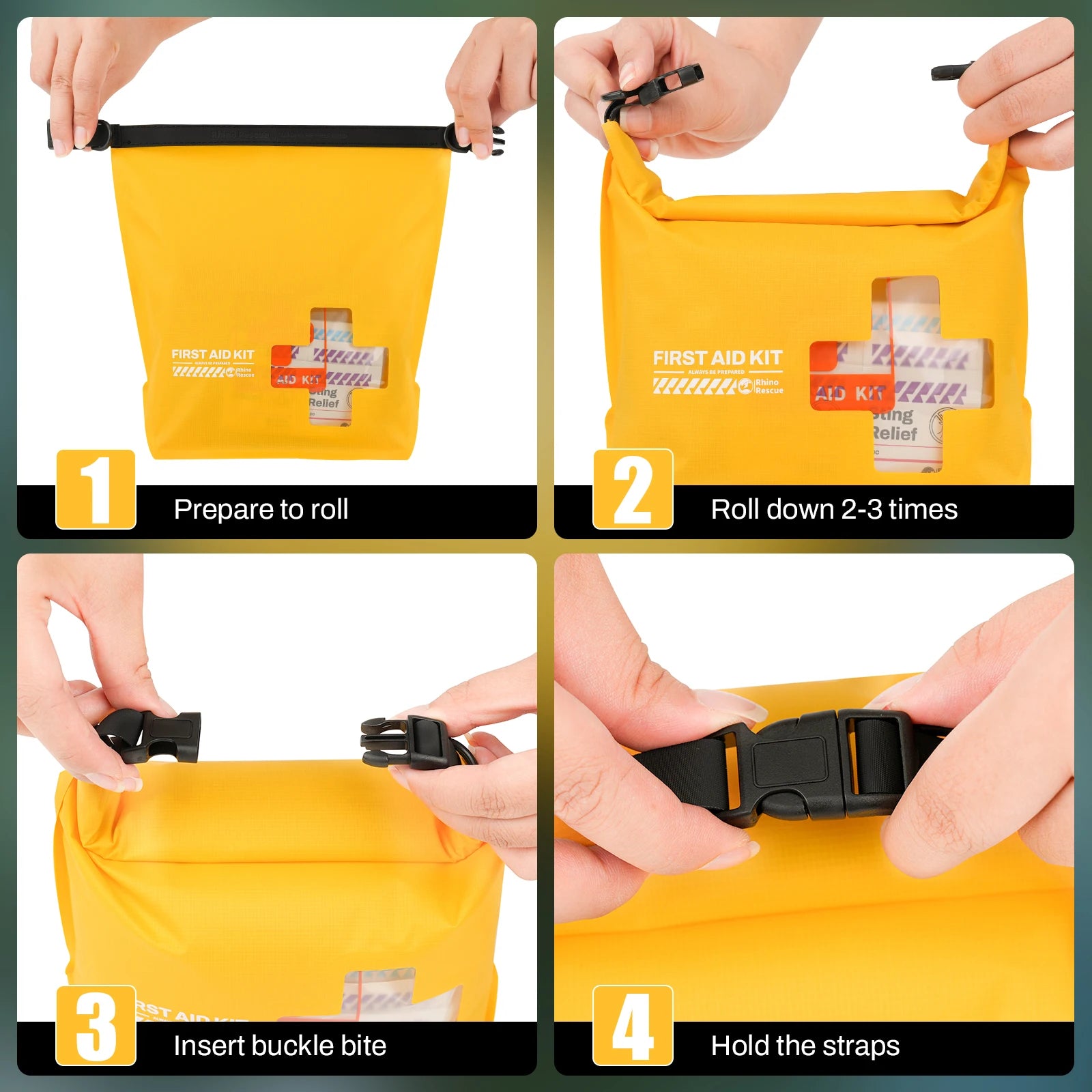 RHINO RESCUE Waterproof First Aid Kit, Lightweight Boat Dry Bag, Emergency Survival Supplies for Outdoor Kayak Floating Swimming - Get Outside Today 25