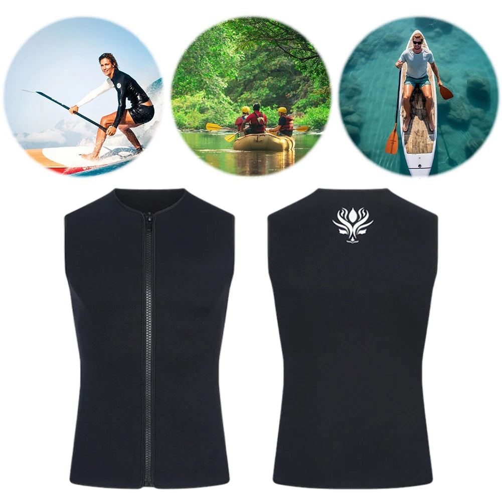 Men 3mm Neoprene Wetsuit Vest For Surfing Snorkeling