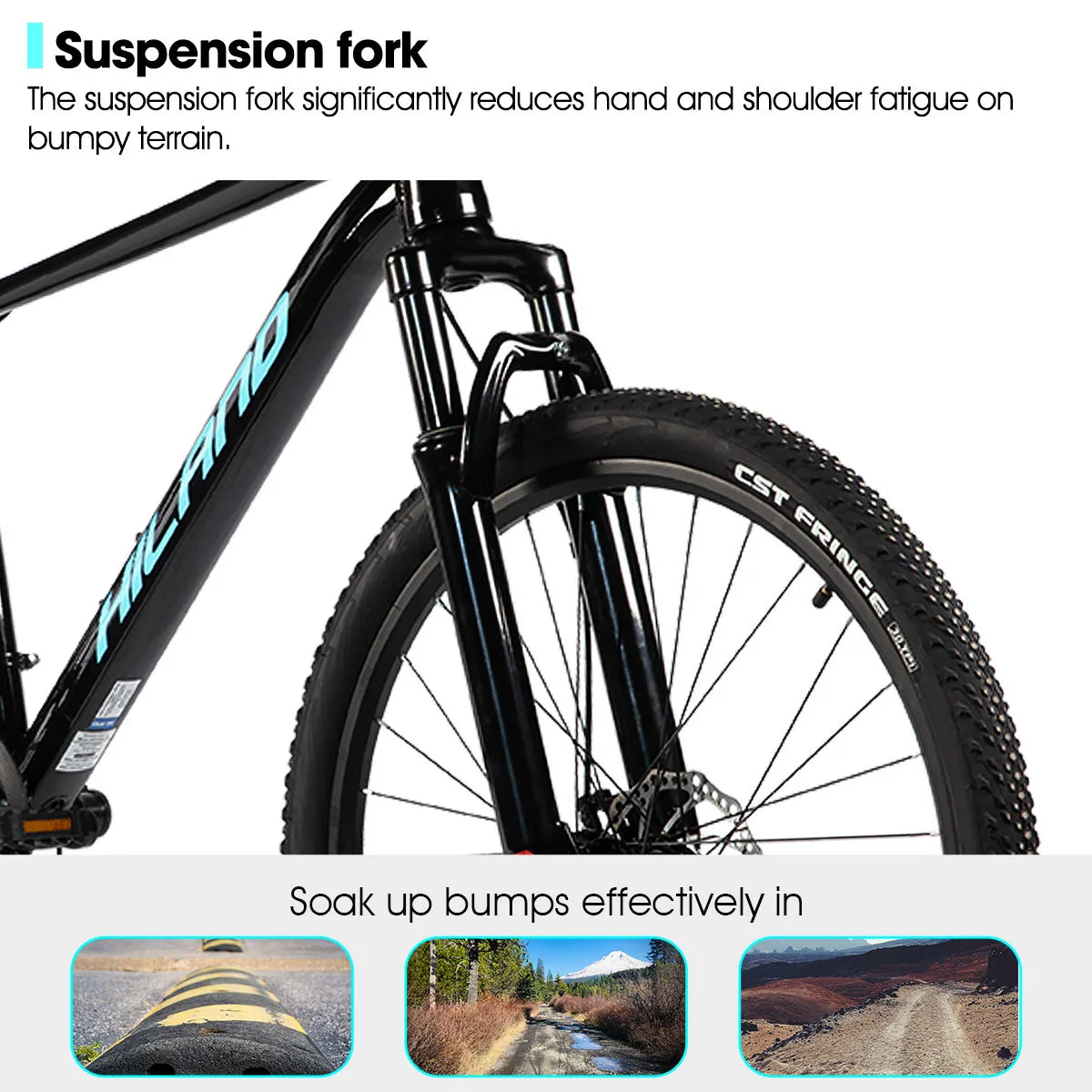 Hiland 26 Inch Aluminum Mountain Bike Unisex 21 Speed