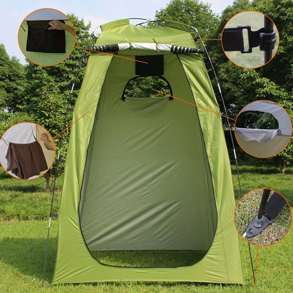 Pop Up Shower Tent Canvas 6ft Privacy Changing Room For Camping Beach - Get Outside Today 25