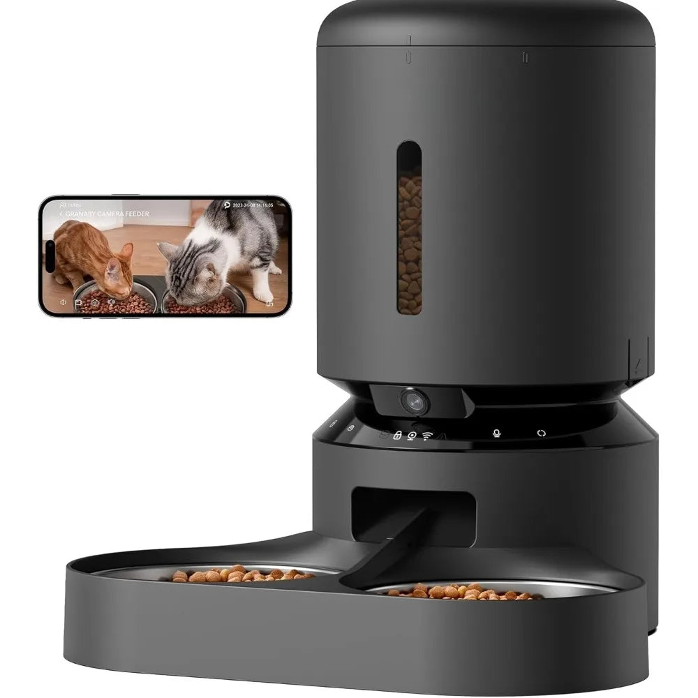 Automatic Cat Feeder With Camera For Two Cats 1080P HD Video With Night Vision 5G WiFi Pet Feeder With Two Way Audio Sound Alerts - Get Outside Today 25