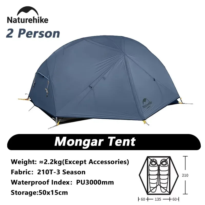Naturehike Mongar Ultralight 2 Person Tent Waterproof PU3000mm Double Layer - Get Outside Today 25