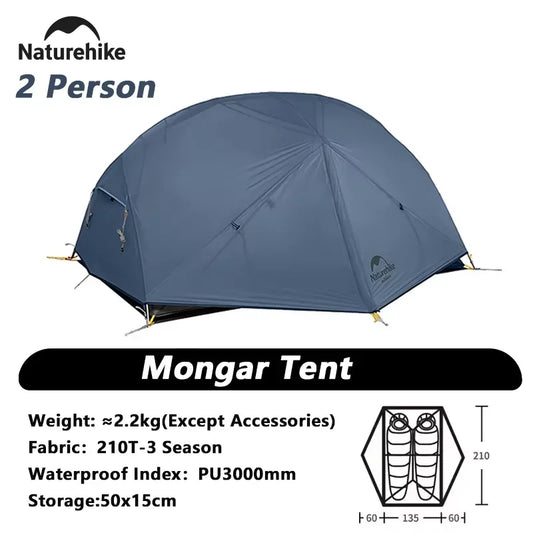 Naturehike Mongar Ultralight 2 Person Tent Waterproof PU3000mm Double Layer - Get Outside Today 25