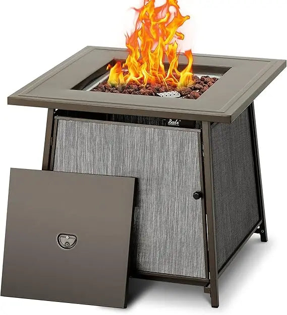 50000 BTU Propane Fire Pit Table 28 Inch Square Outdoor