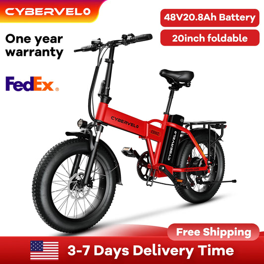 Cybervelo 1000W Ebike For Adults Foldable With Removable Battery 28 MPH EK4 EK5 - Get Outside Today 25