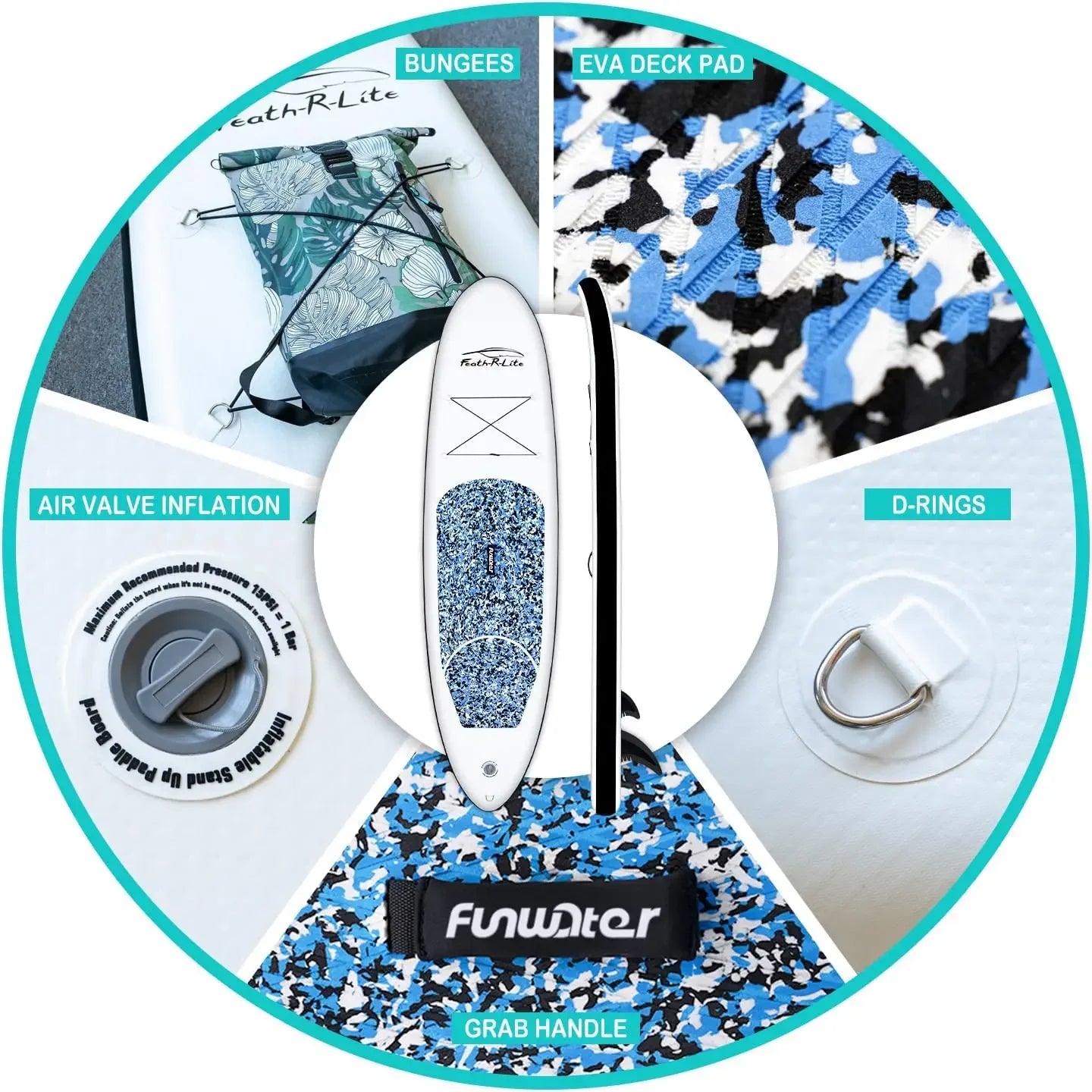 Inflatable Stand Up Paddle Board 10 Ft 30 In 6 In Lite