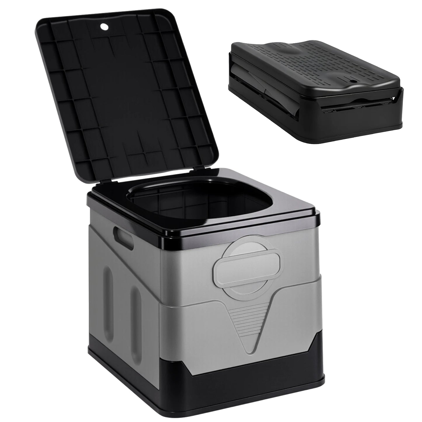 Camping Folding Toilet For Car With Lid And Paper Holder