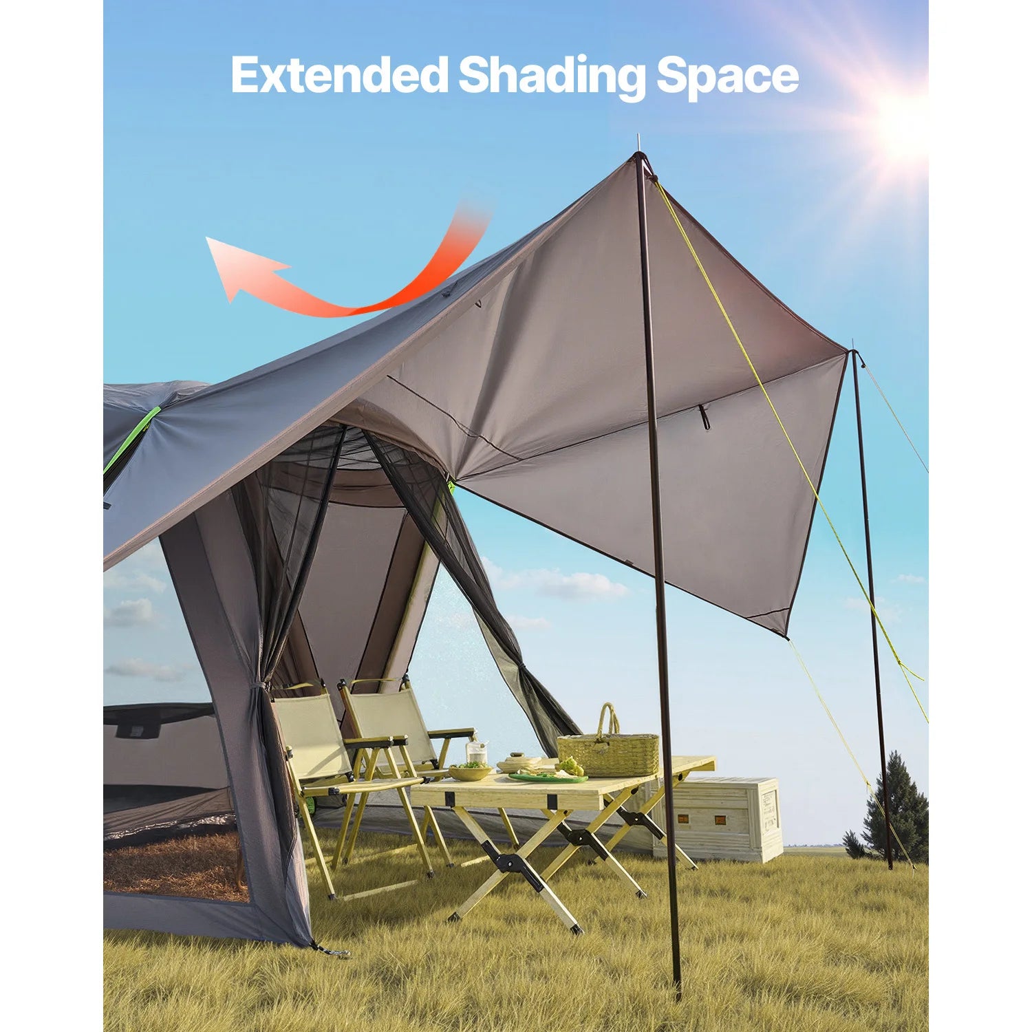 SucceBuy SUV Camping Tent Waterproof PU2000mm Double Layer Design Mesh Windows - Get Outside Today 25