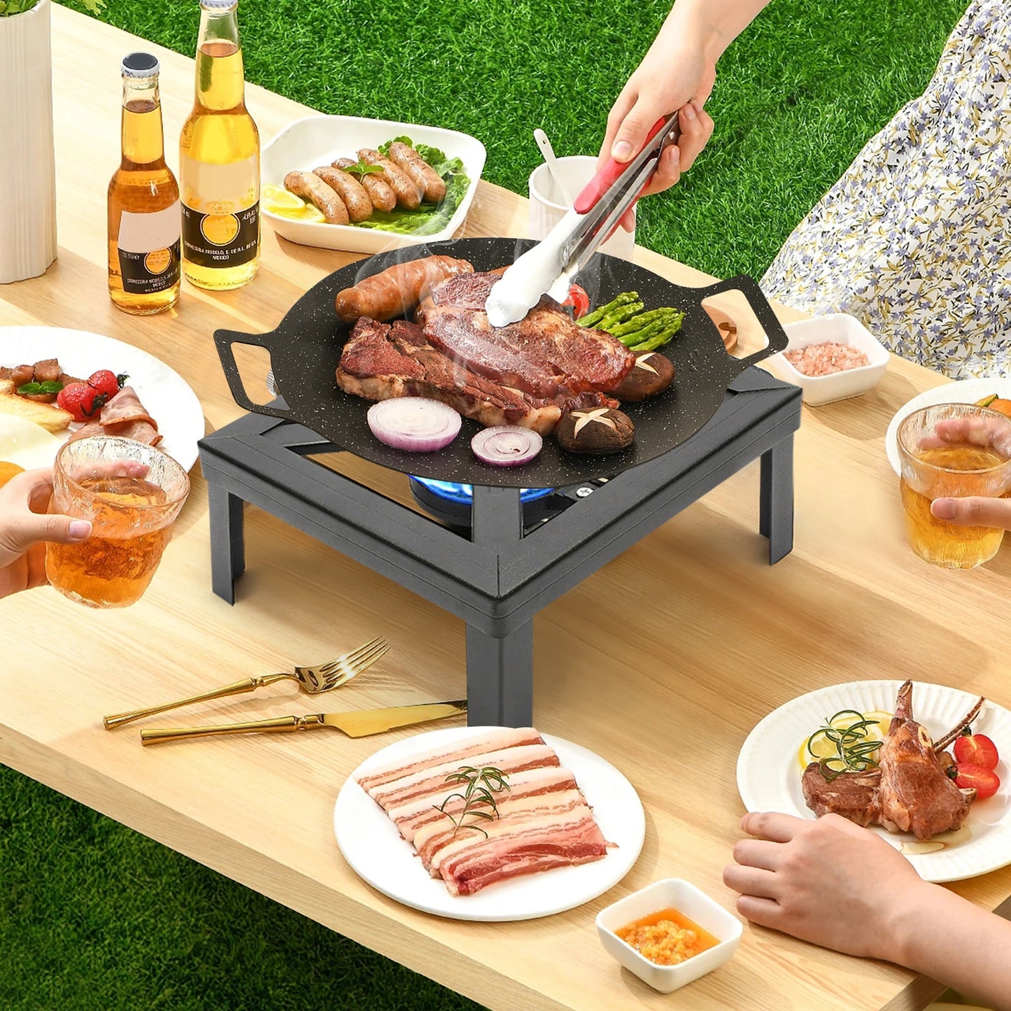 Portable Single Burner Gas Stove Outdoor Propane Cooker