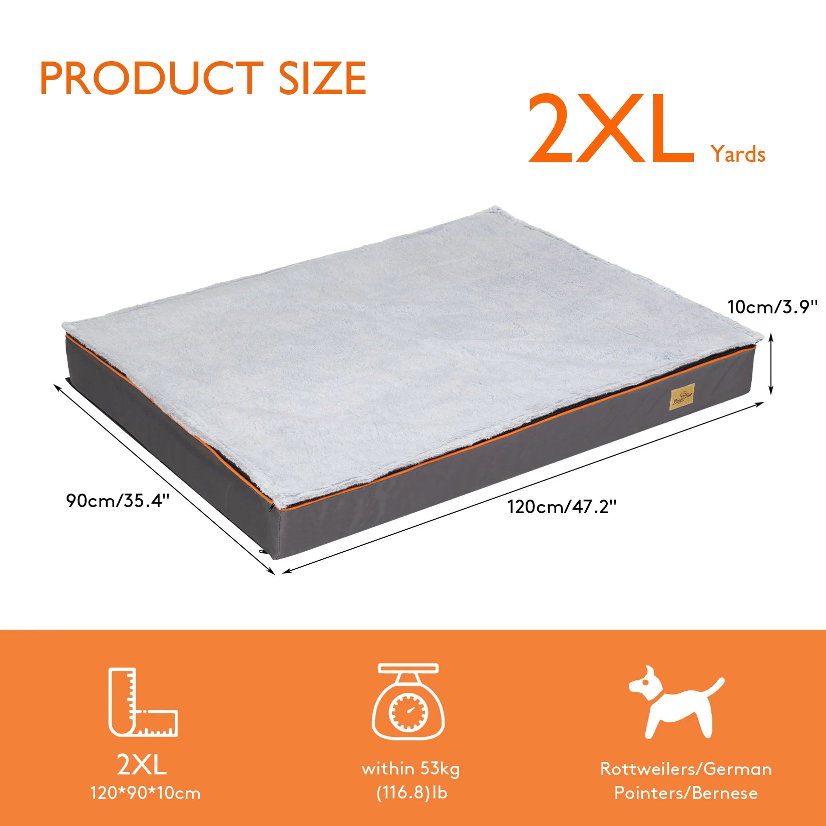 Dog Pet Bed  Large Padded Orthopedic Dog Bed Foam Cushion Pets Pillow Bed with Washable Cover - Get Outside Today 25