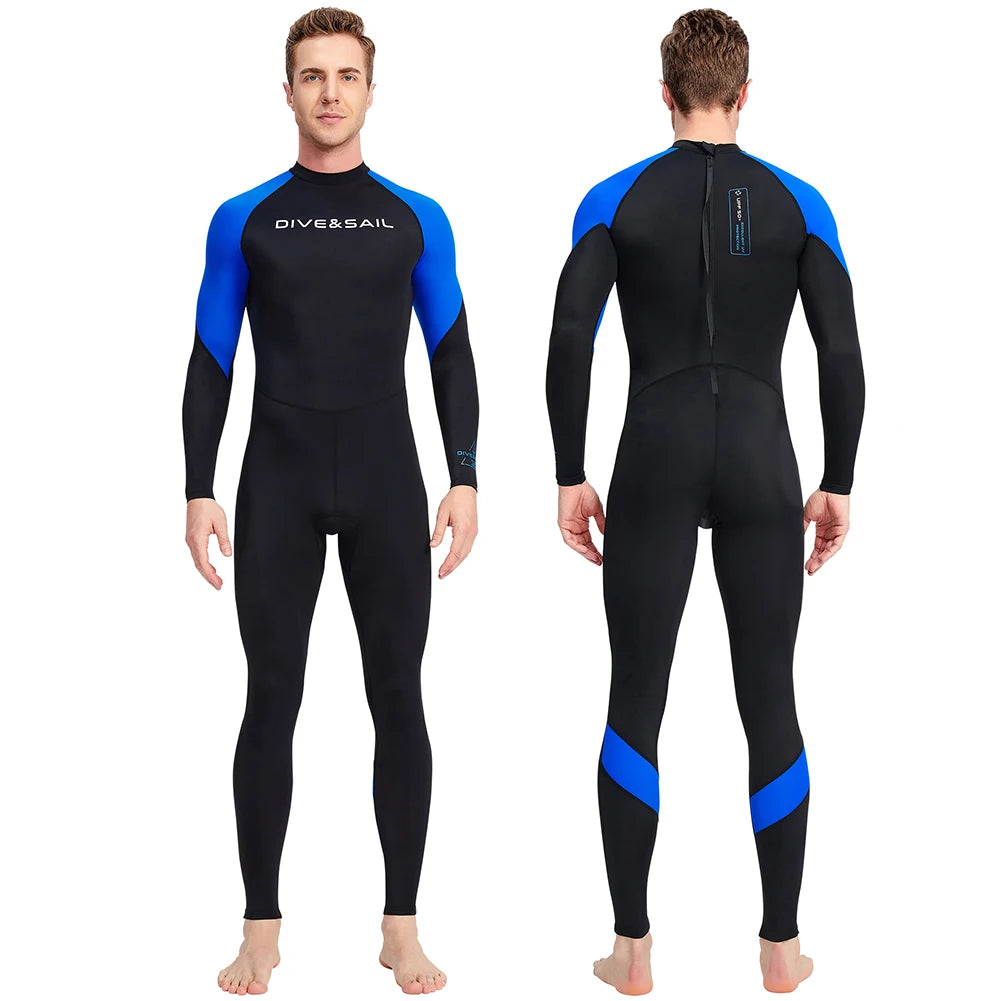 Men Diving Protection Clothes With Zipper Sunscreen Snorkeling Surfing Wetsuit Elastic Breathable Water Sports Gear