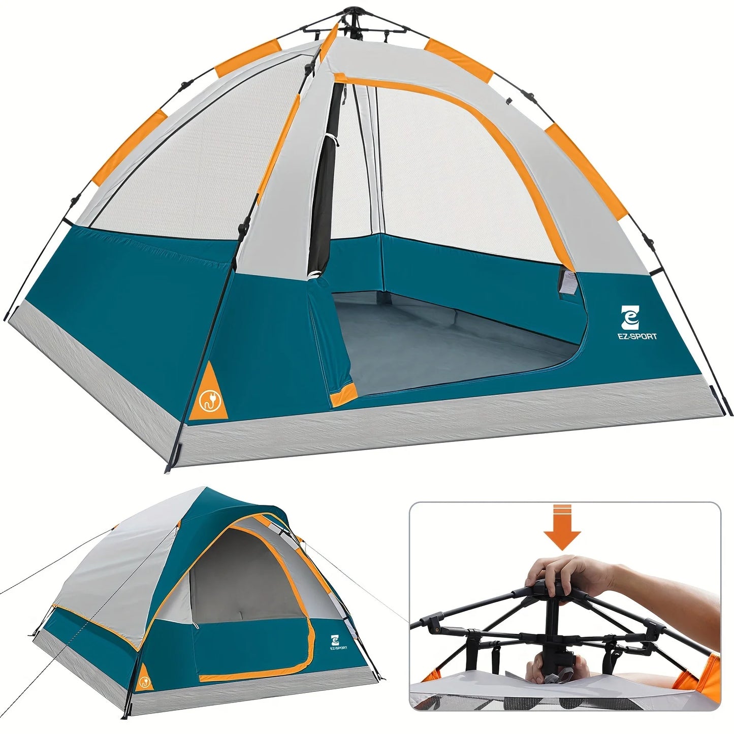 Pop Up Camping Tent For 4 People Instant Setup Removable Rain Waterproof - Get Outside Today 25
