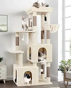 Sturdy Indoor Cat Tower for Large Felines Scratching Posts