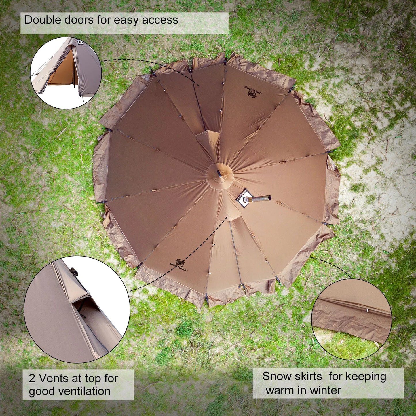 OneTigris Rock Fortress Hot Tent Pyramid 4 Season Gear