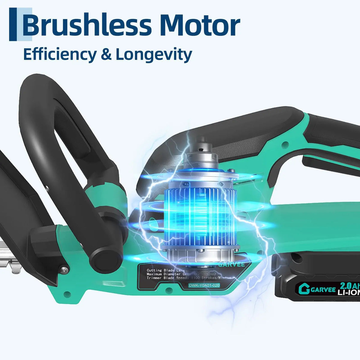 Cordless Hedge Trimmer 22 Inch 20V Electric Dual Action Bush Trimmer Kit - Get Outside Today 25
