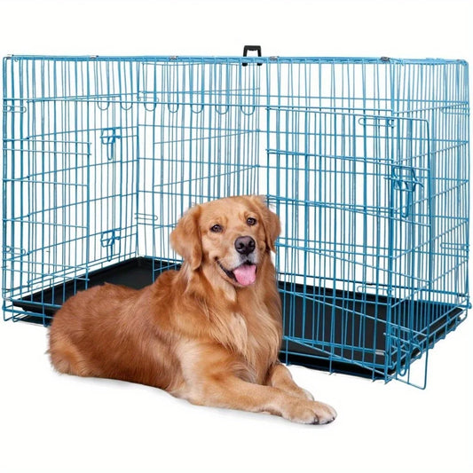Folding Wire Kennel For Large Dog Crate With Latches