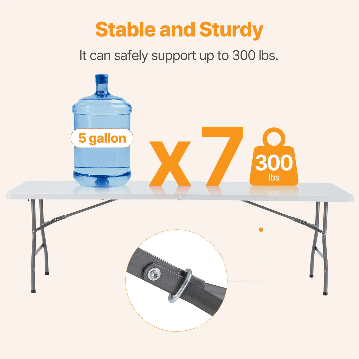 Folding Outdoor Picnic Table Portable Metal Camping Dining - Get Outside Today 25