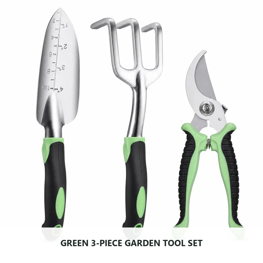 3 Piece Aluminum Garden Hand Tool Set With Trowel Rake And Shears - Get Outside Today 25