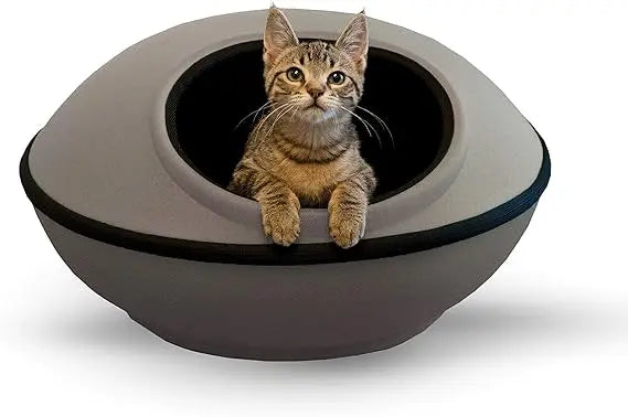 KH Pet Products Heated Cat Bed for Cats Thermo Kitty Pod