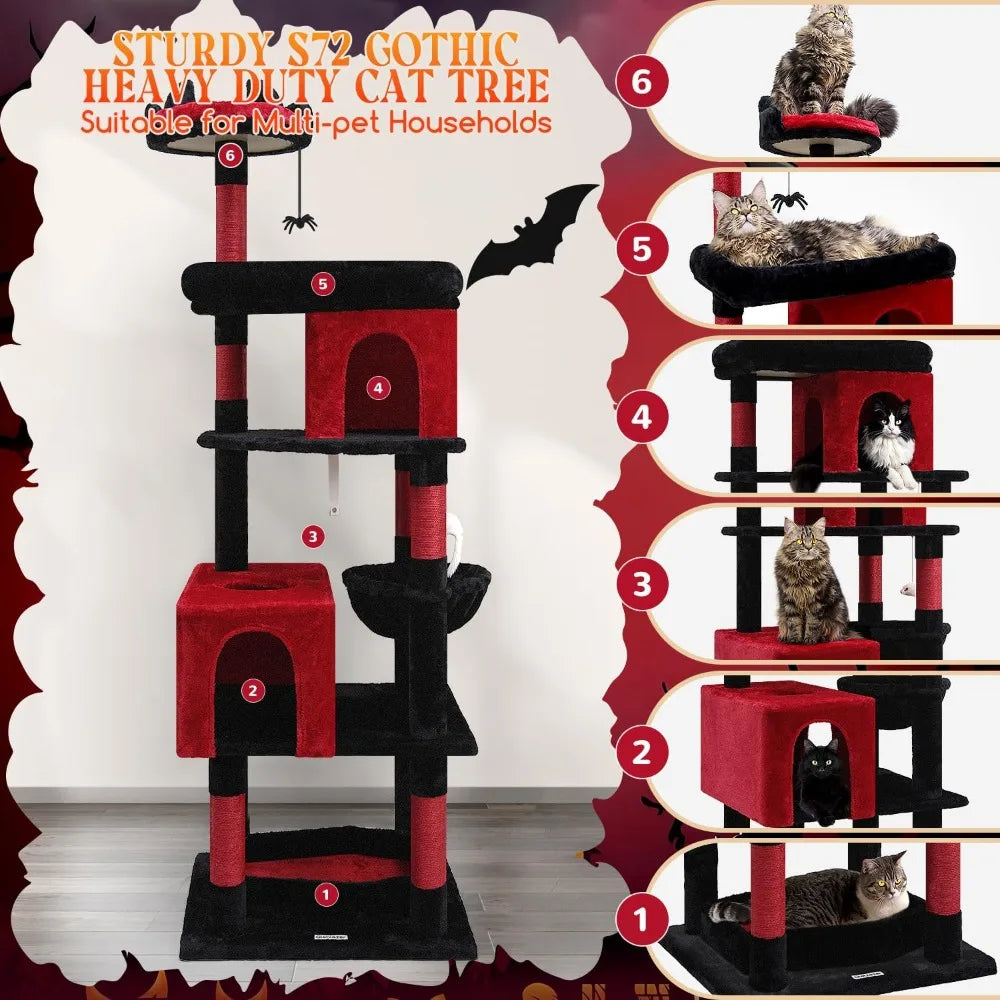 Sturdy 72 Cat Tower For Maine Coon Over 20 Lbs Coffin Bed