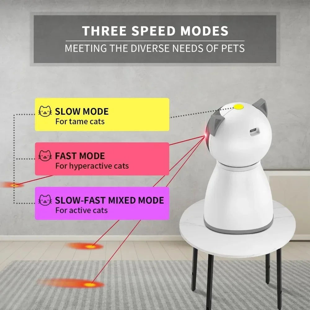 Laser Cat Toys for Indoor Cats The Fourth Generation Real Random Trajectory Motion Activated Rechargeable Automatic Cat Laser Toy