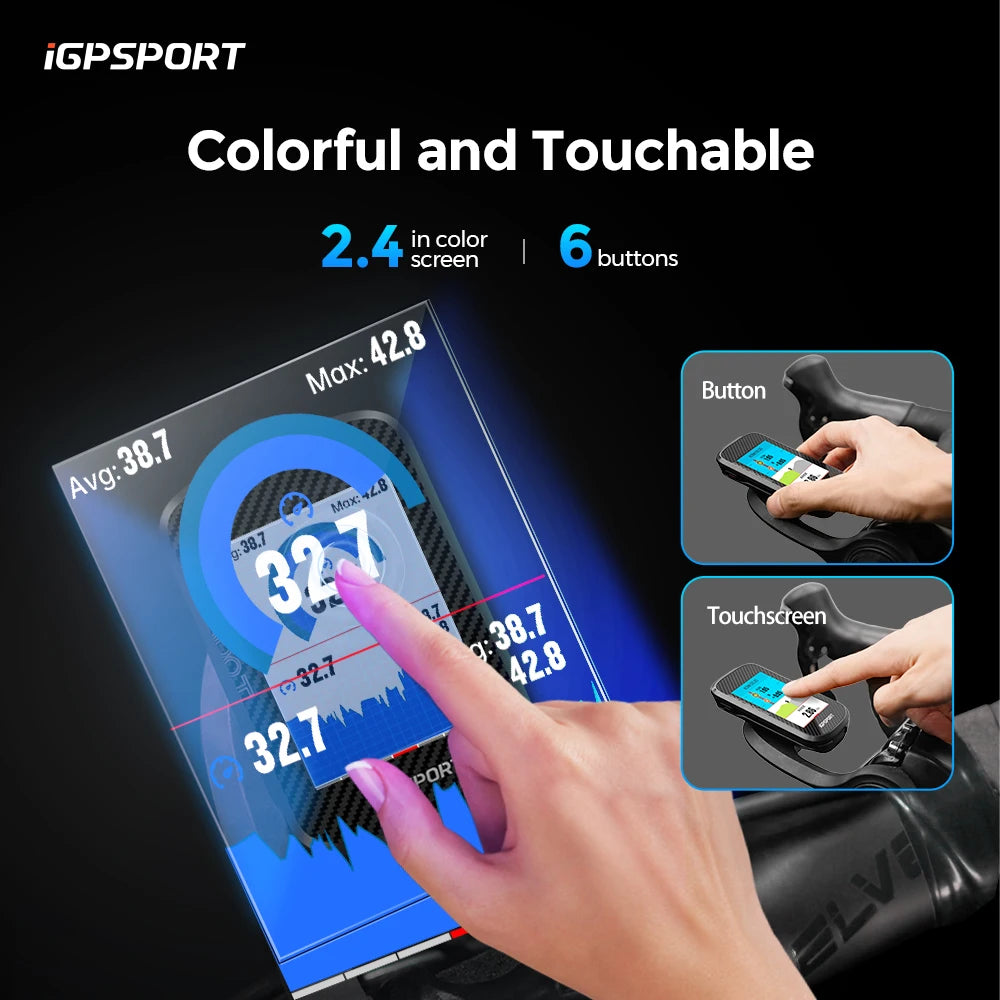 iGPSPORT BSC300T Touch Screen Bike Computer With Global Map Wireless Cycling
