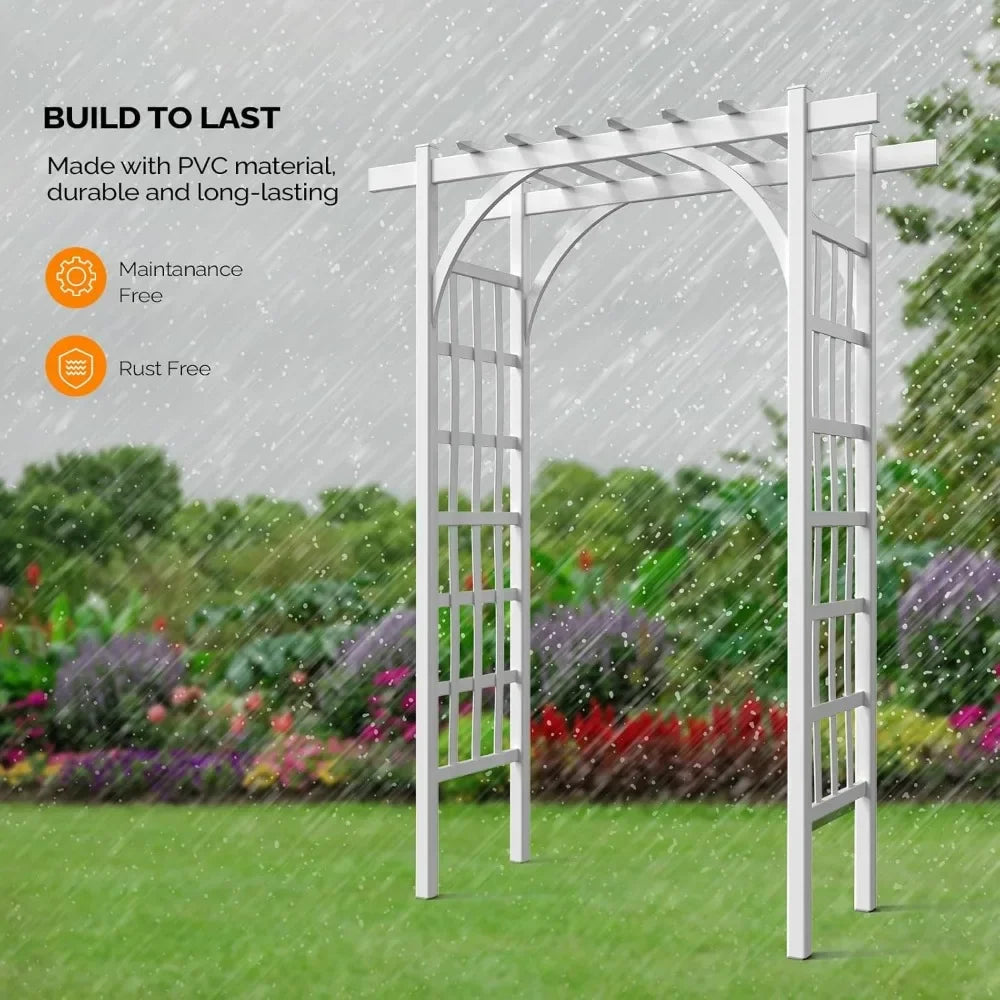 PVC Wedding Arch Garden Arbor Backdrop For Outdoor Ceremony - Get Outside Today 25