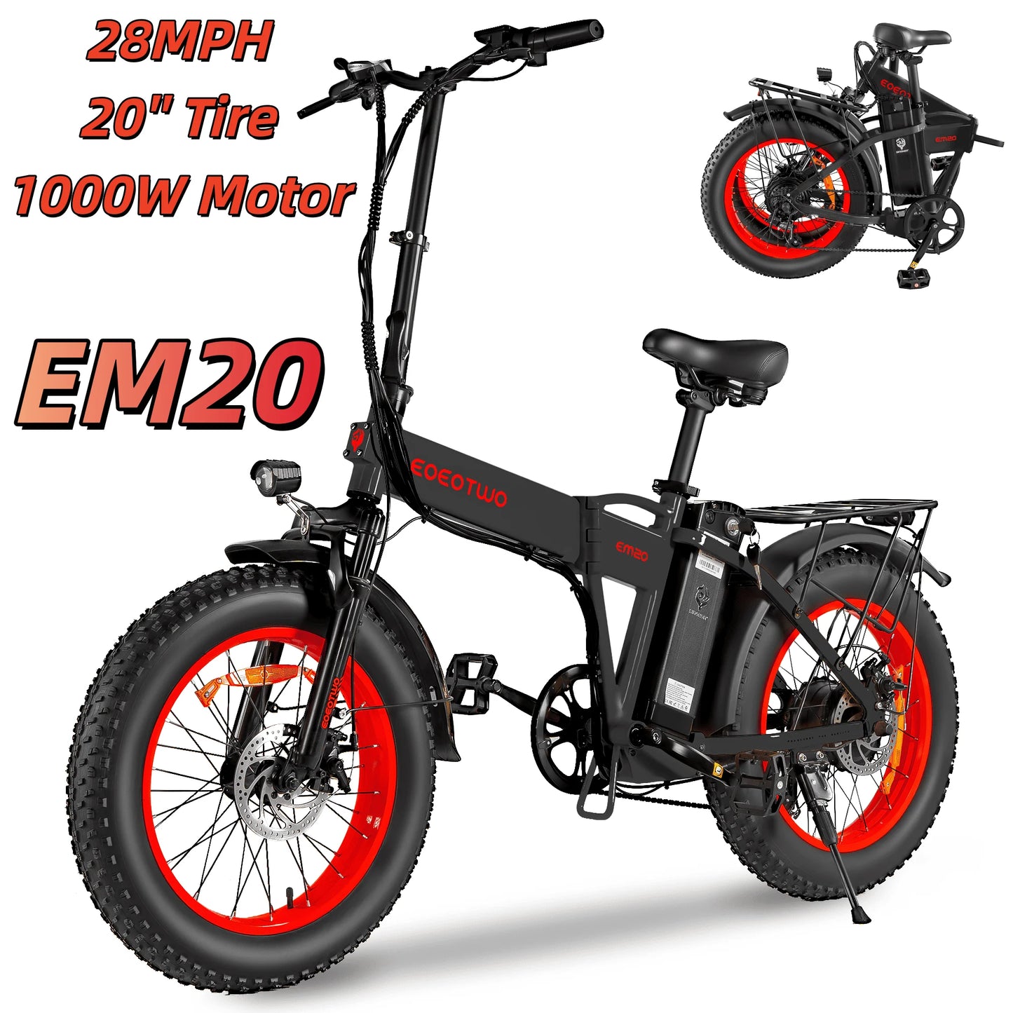 1500W Electric Fat Tire Ebike 26 Inch 48V 15Ah 34MPH Off Road Snow Bike - Get Outside Today 25