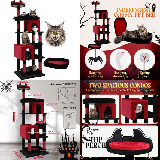 Sturdy 72 Cat Tower For Maine Coon Over 20 Lbs Coffin Bed