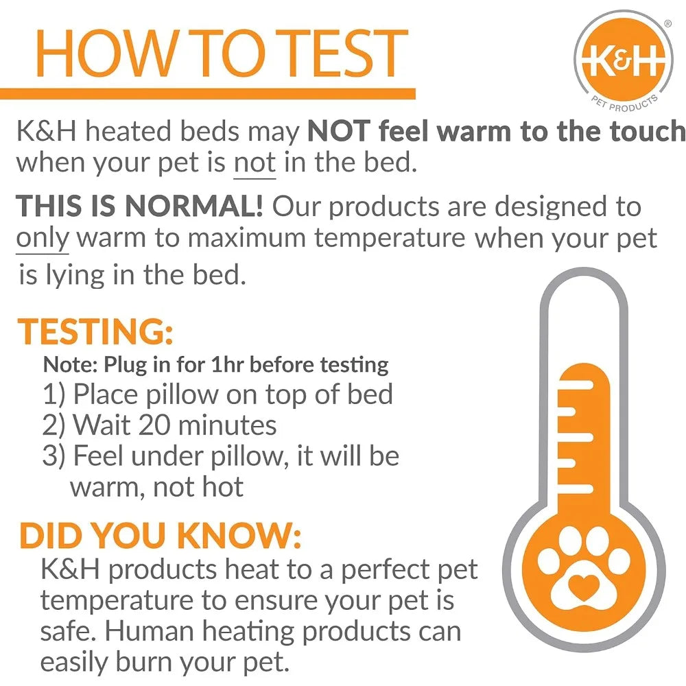 KH Pet Products Heated Cat Bed for Cats Thermo Kitty Pod