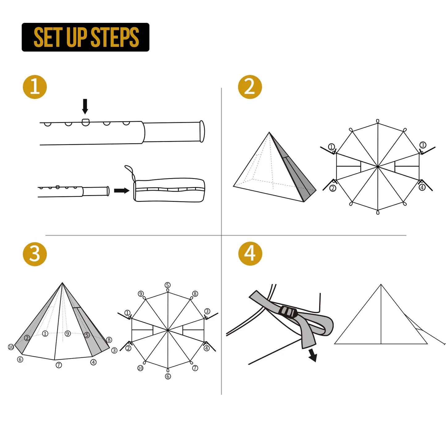 OneTigris Rock Fortress Hot Tent Pyramid 4 Season Gear