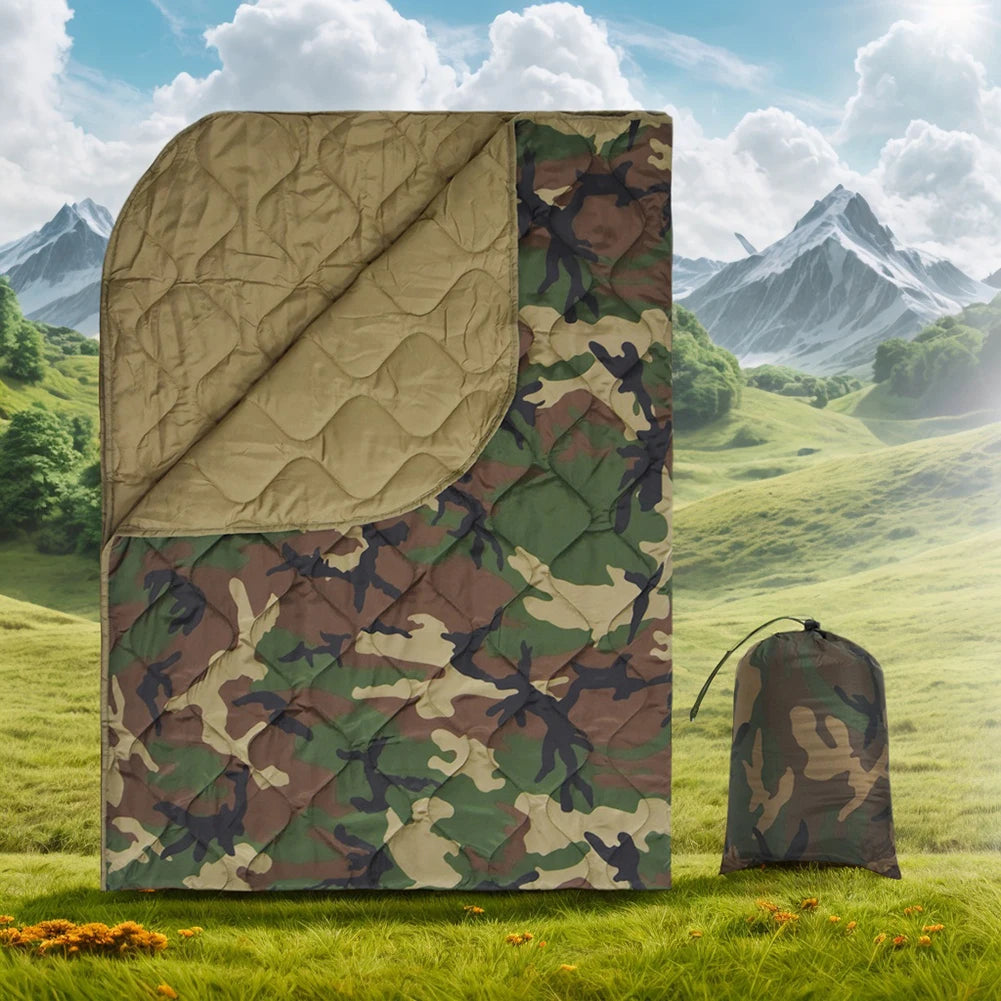 Lightweight Camping Blanket With Compression Bag And Quilt