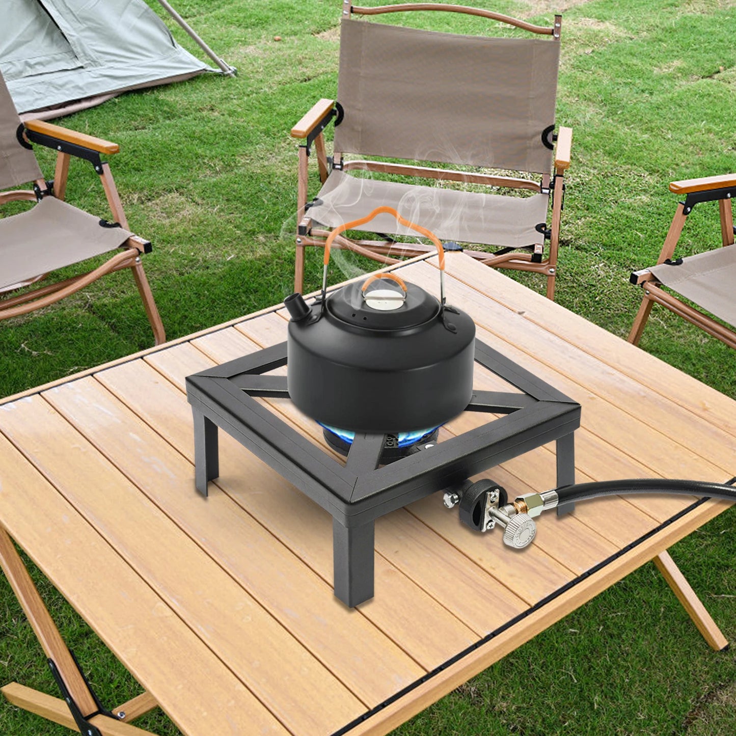 Portable Single Burner Gas Stove Outdoor Propane Cooker