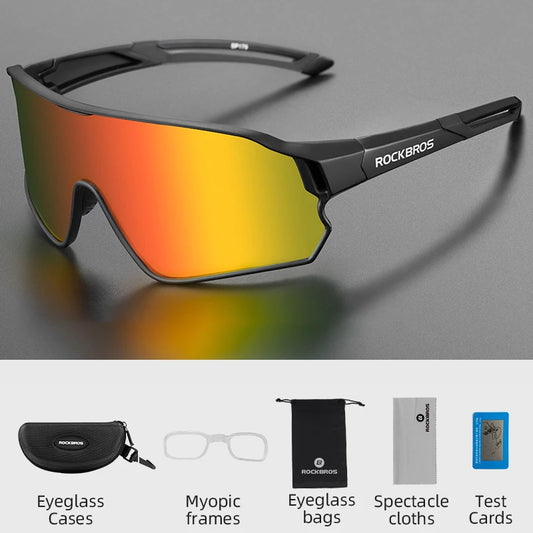 ROCKBROS Cycling Glasses UV400 Outdoor Sport Sunglasses Ultra-light Unisex Bicycle Eyewear MTB Road Bike Polarized Glassses - Get Outside Today 25