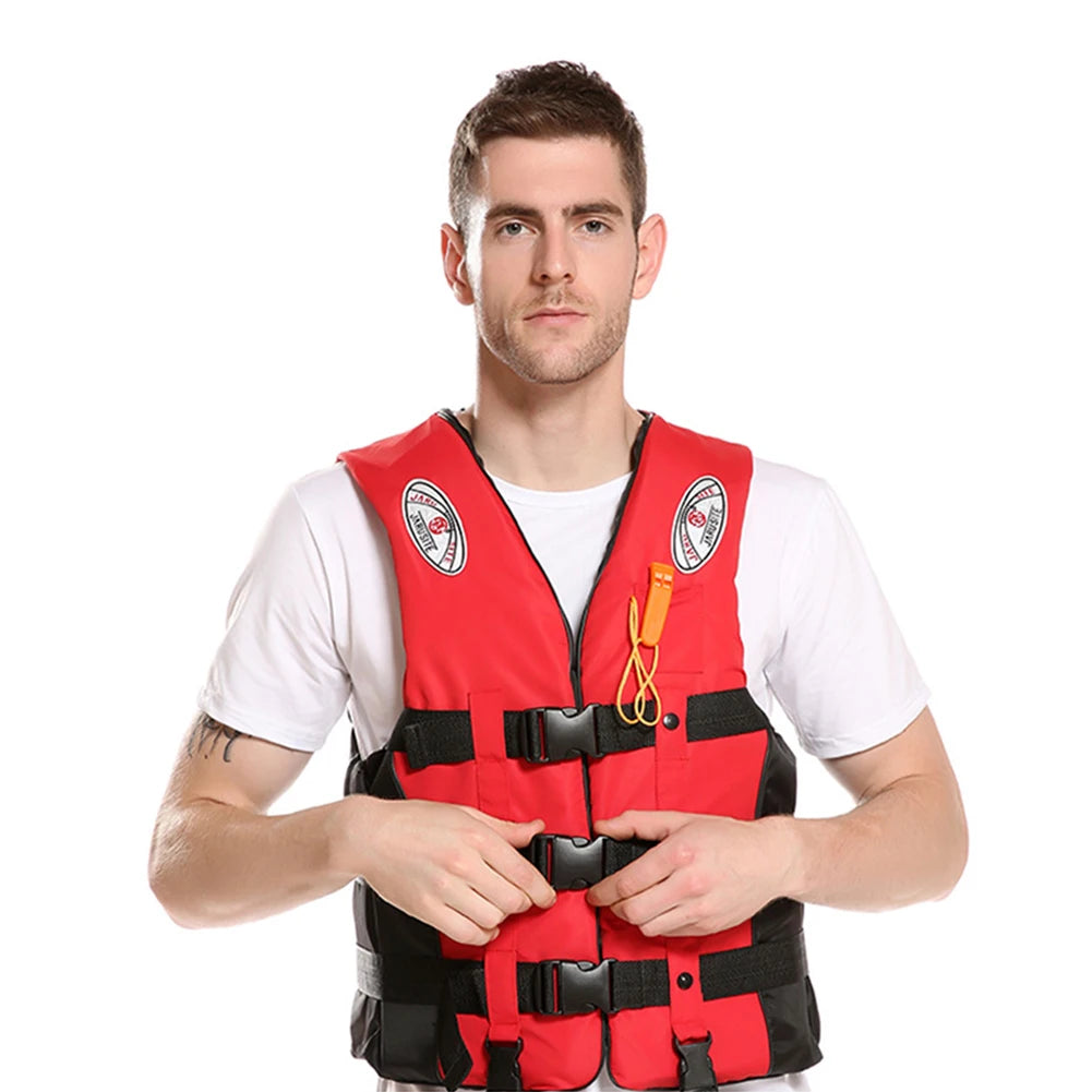 West Biking Red Life Vest for Kids and Adults Buoyancy for Water Sports Safety