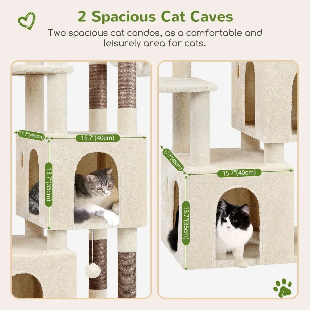 Sturdy Indoor Cat Tower for Large Felines Scratching Posts