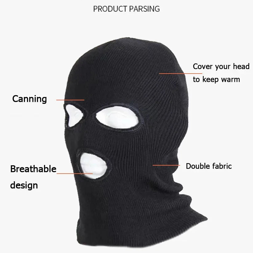 Windproof Full Face Winter Hats Ski Mask Balaclava For Men